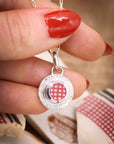 Round Engraved Santa Fe Charm