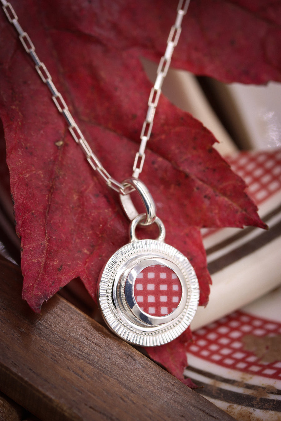 Round Engraved Santa Fe Charm