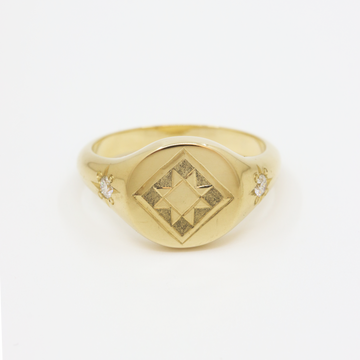 Sawtooth Signet Ring