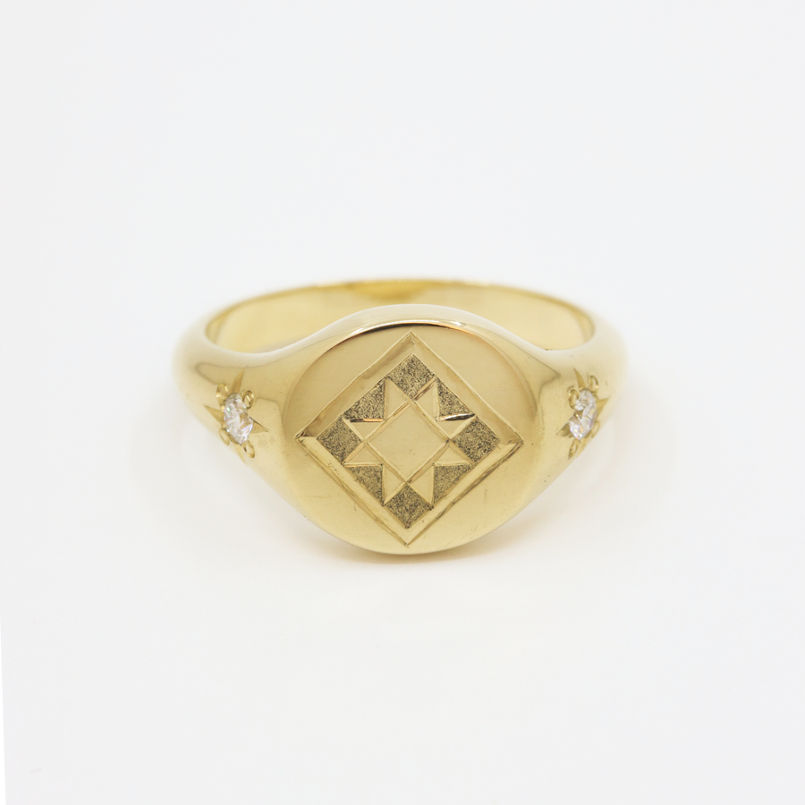 Sawtooth Signet Ring