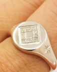 Sawtooth Signet Ring