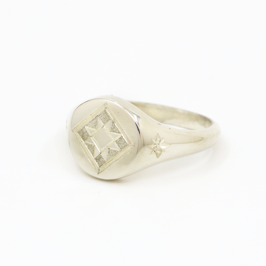 Sawtooth Signet Ring