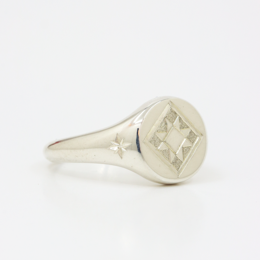 Sawtooth Signet Ring