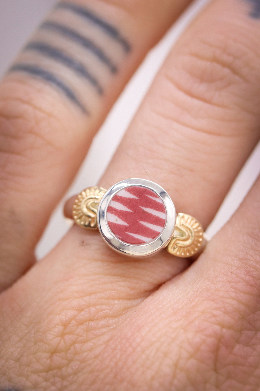 Stamped Santa Fe Ring (size 6)