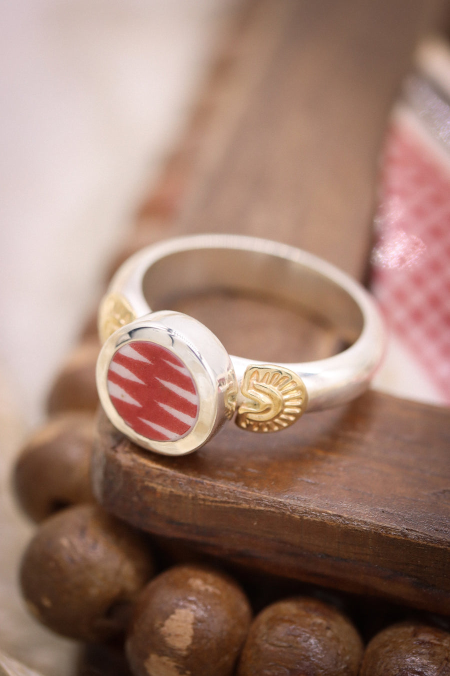 Stamped Santa Fe Ring (size 6)