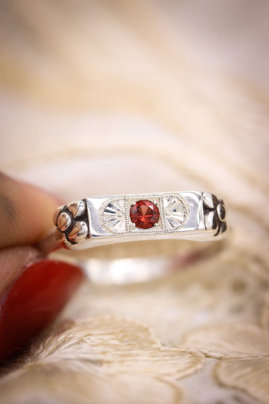 Garnet Florence Ring