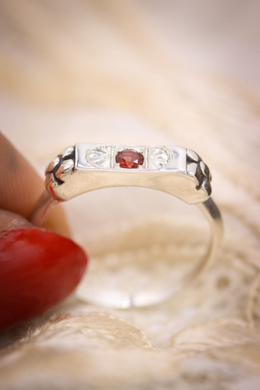 Garnet Florence Ring