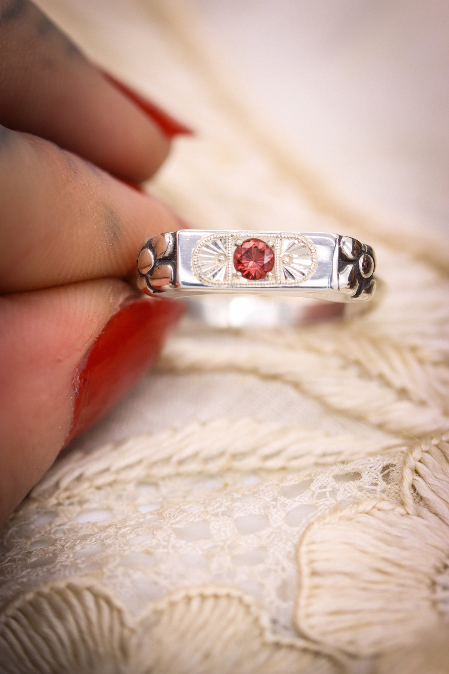 Garnet Florence Ring