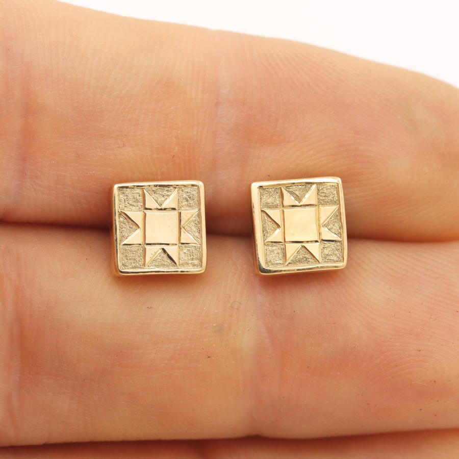 Sawtooth Stud Earrings