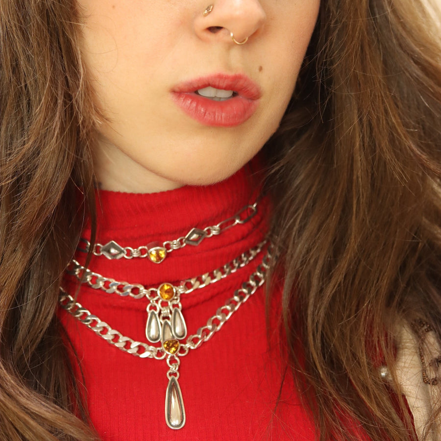 Citrine Curb Link Choker