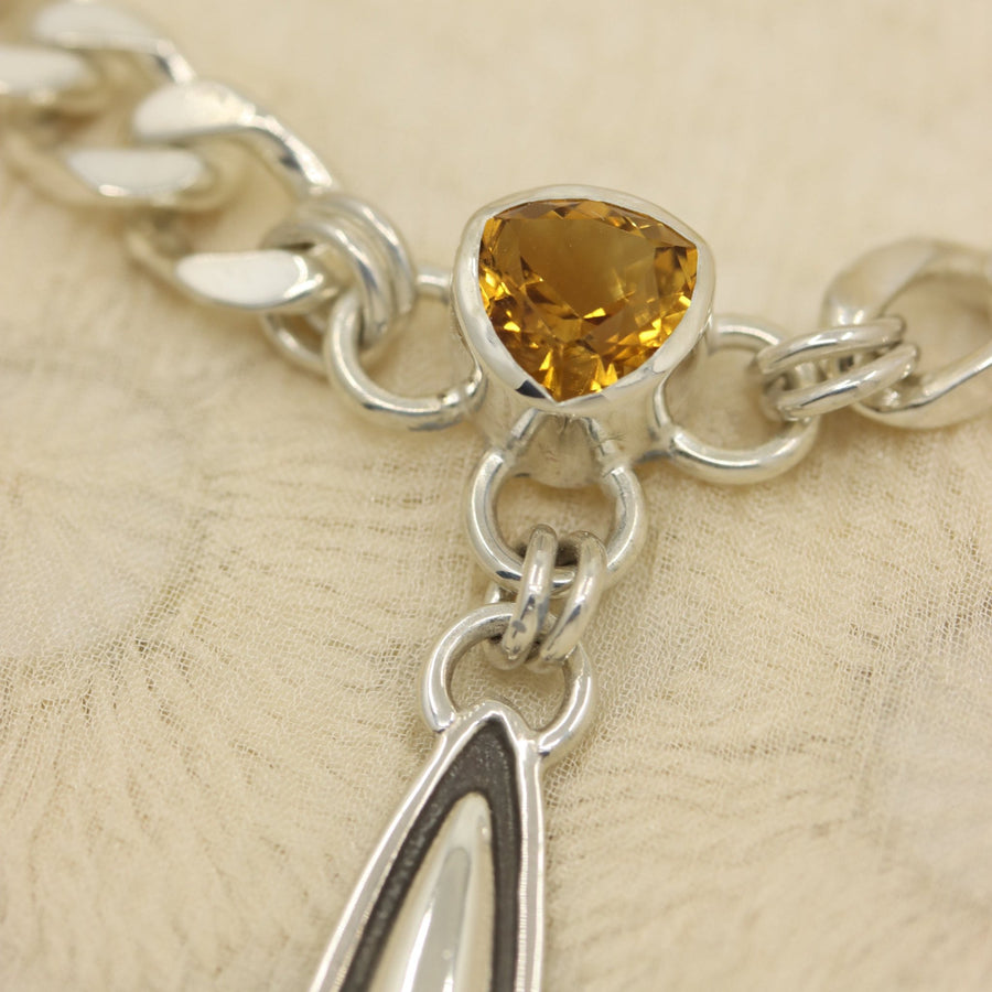 Citrine Curb Link Choker