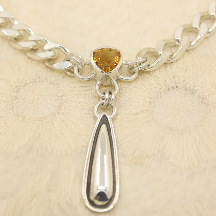 Citrine Curb Link Choker