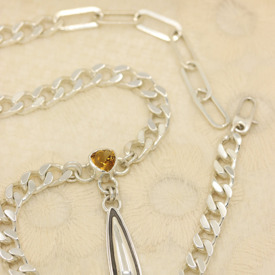 Citrine Curb Link Choker