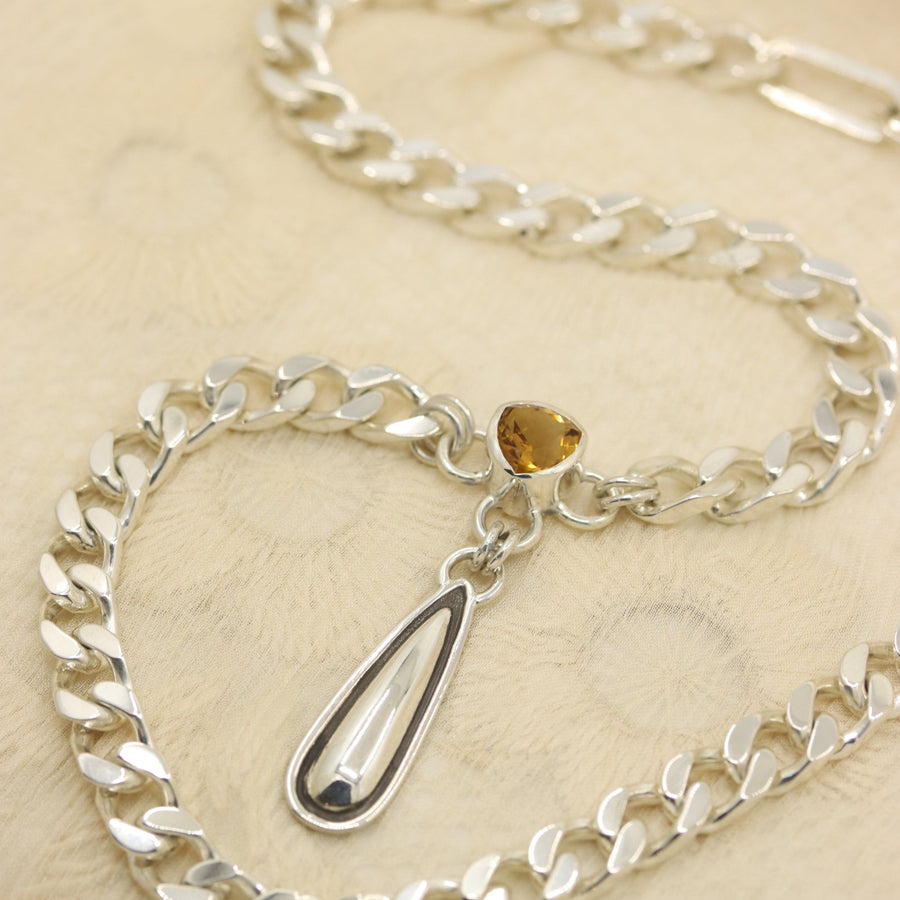 Citrine Curb Link Choker