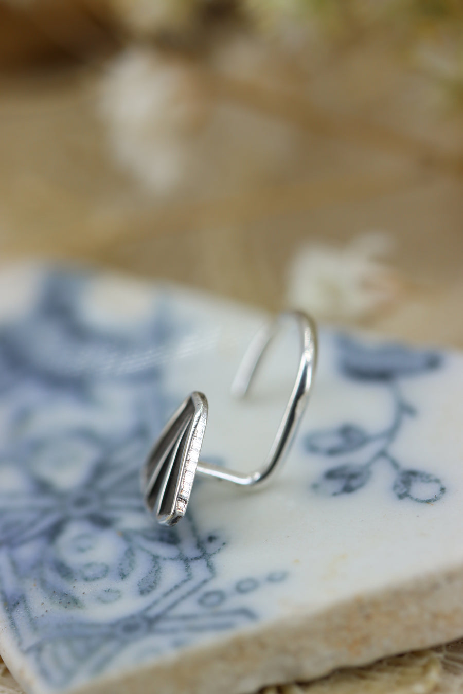 Stamped Silver Nose Stud