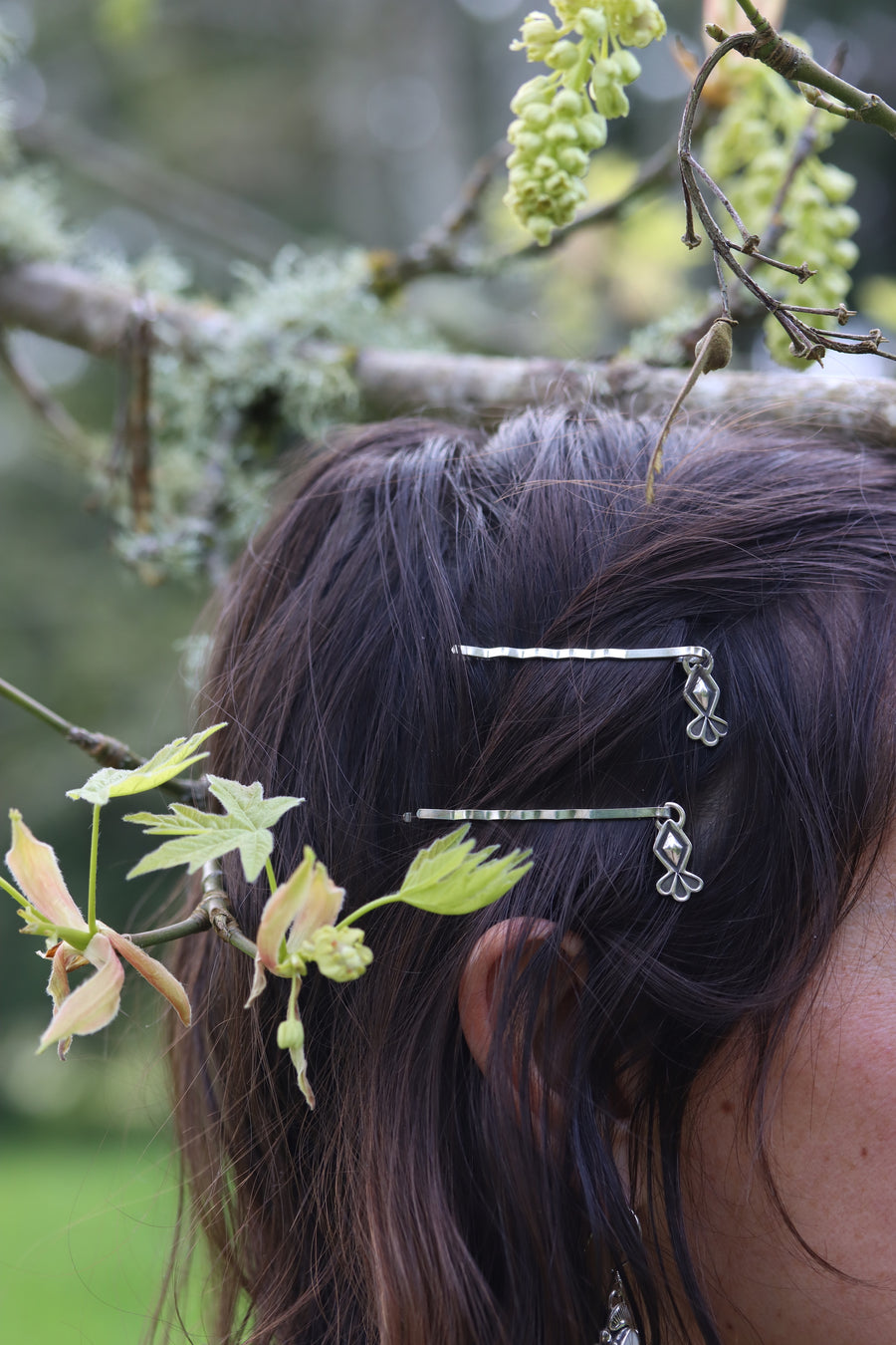 Stamped Hair Pins