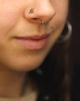 14k Gold Stamped Nose Stud