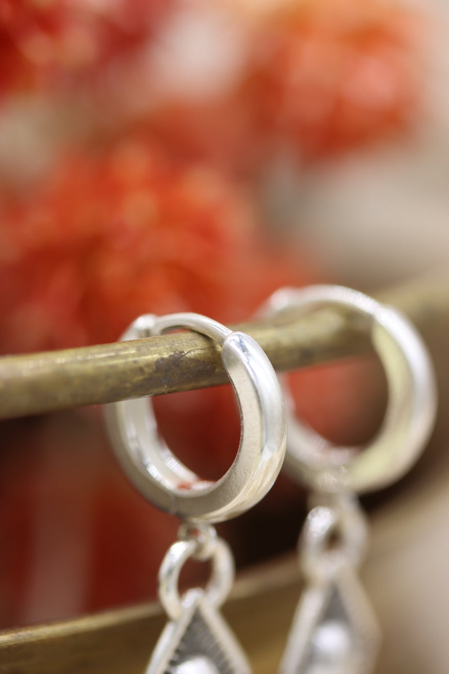 Stamped Huggie Hoops