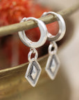 Stamped Huggie Hoops