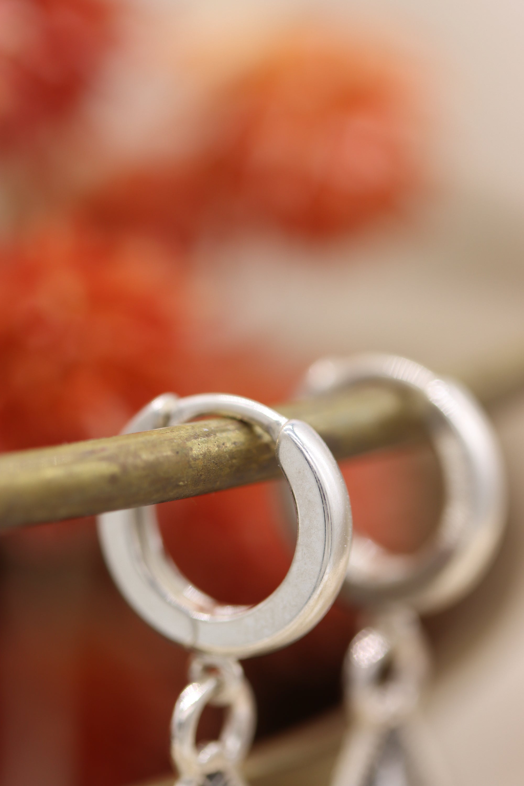 Stamped Huggie Hoops