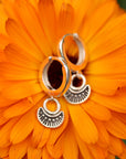 Stamped Huggie Hoops