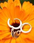 Stamped Huggie Hoops