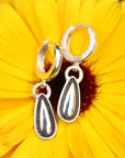 Stamped Huggie Hoops
