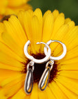 Stamped Huggie Hoops